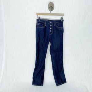 AG The Isabelle Button-Up Crop Jeans Dark Size 26